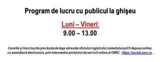 inregistr ri la mana a doua bucharest Oficiul Registrului Comerțului de pe lângă Tribunalul București